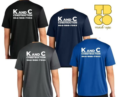 K & C Construction Custom Performance Shirts
