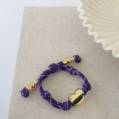 Knotty Cord Heart Bracelet - WATERPROOF