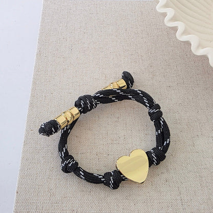 Knotty Cord Heart Bracelet - WATERPROOF
