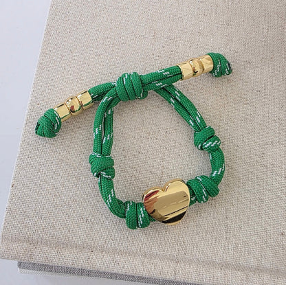 Knotty Cord Heart Bracelet - WATERPROOF