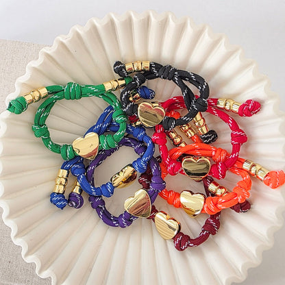 Knotty Cord Heart Bracelet - WATERPROOF