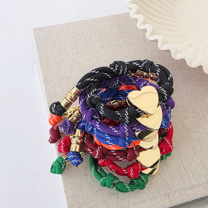 Knotty Cord Heart Bracelet - WATERPROOF