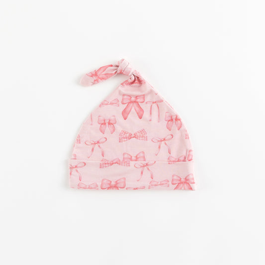 Pink Bows Knotted Hat