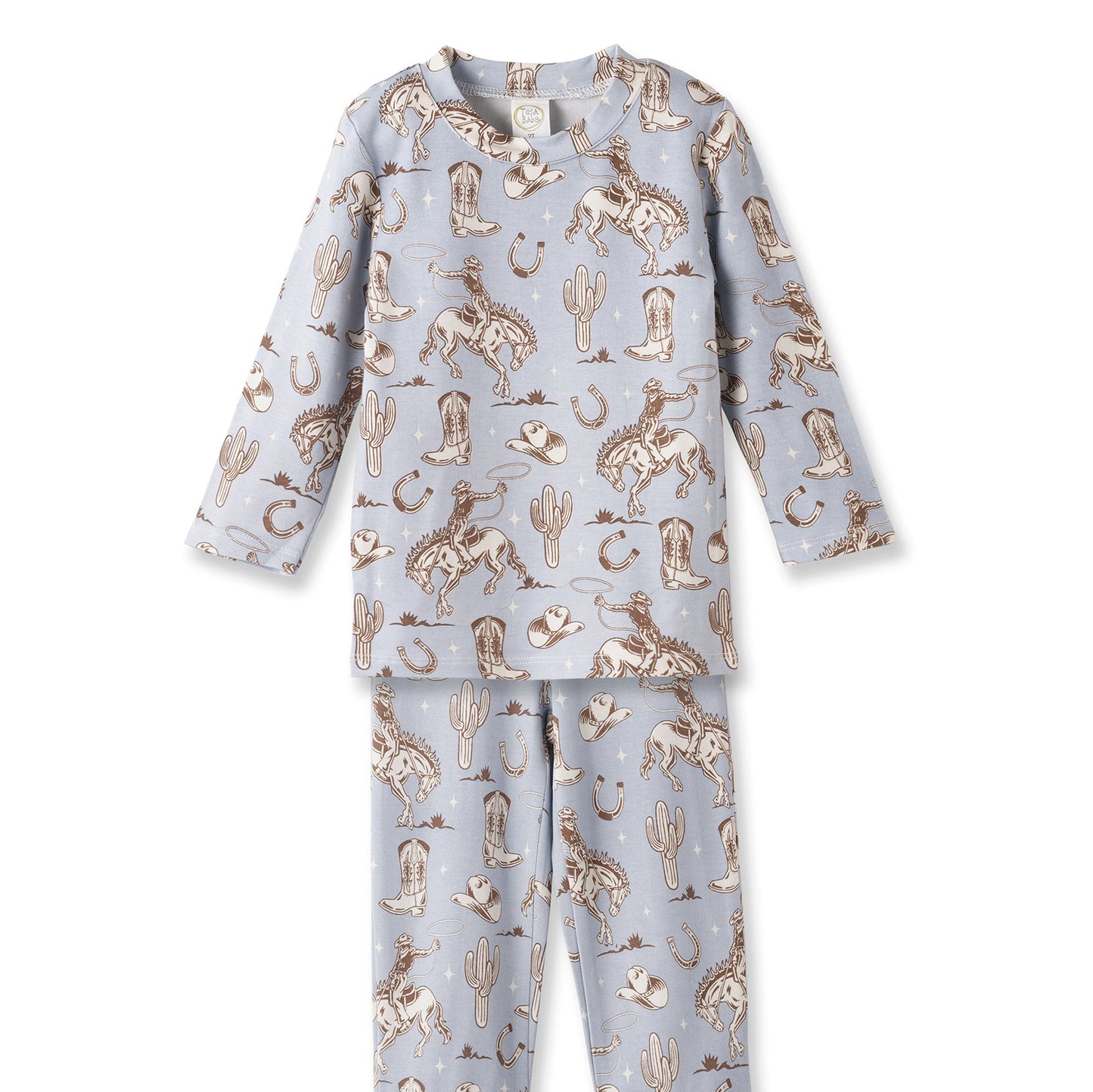 Wild Wrangler/Blue Cowboy Western Bamboo Kids Pajama Set