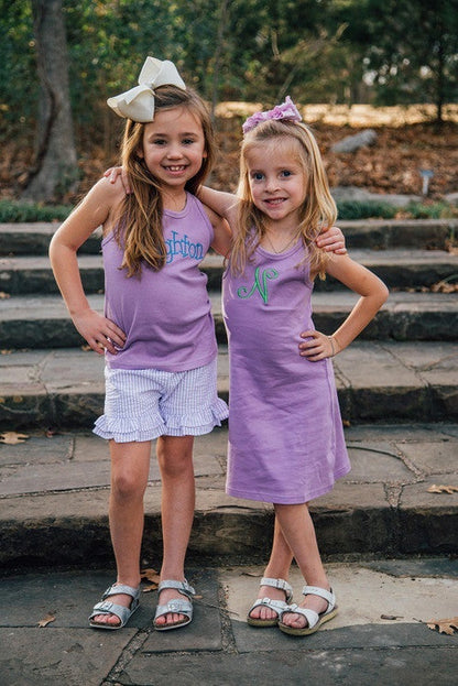 Girls Ruffled Seersucker Shorties