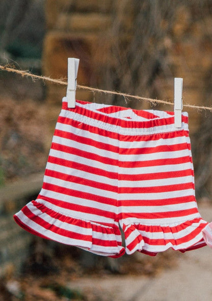 Girls Knit Ruffled Shorties
