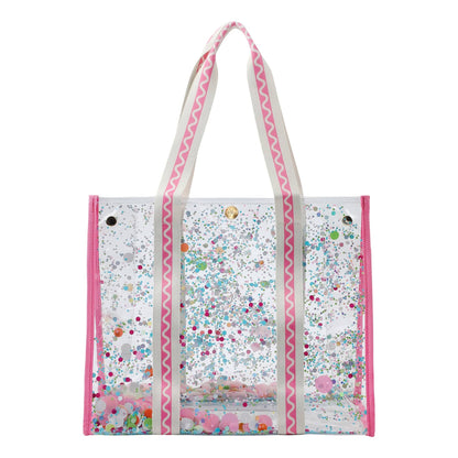 Confetti-filled Clear Vinyl Tote Bag