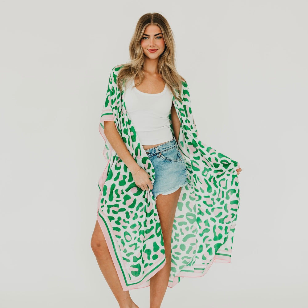 Lena Leopard Kimono