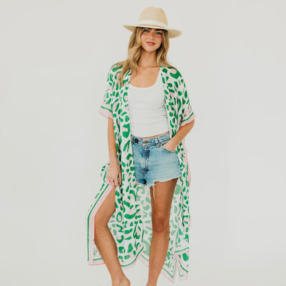 Lena Leopard Kimono