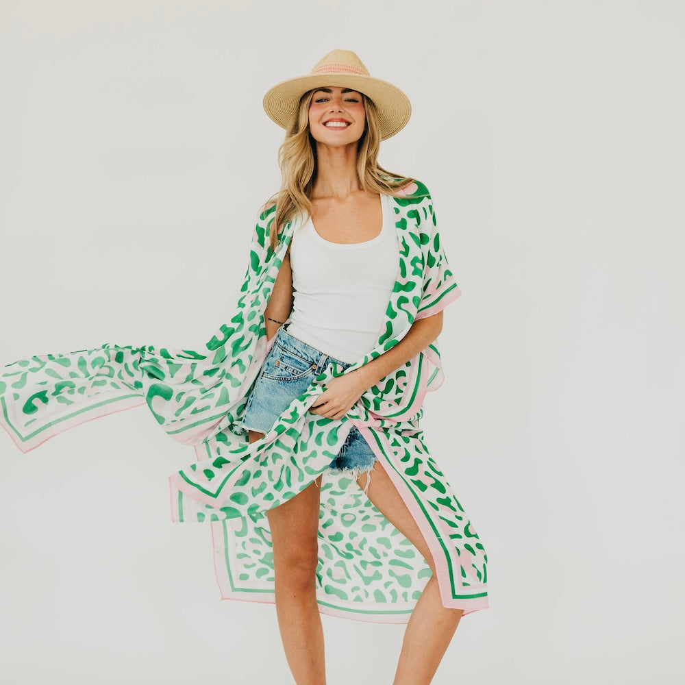 Lena Leopard Kimono