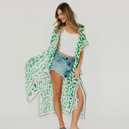 Lena Leopard Kimono