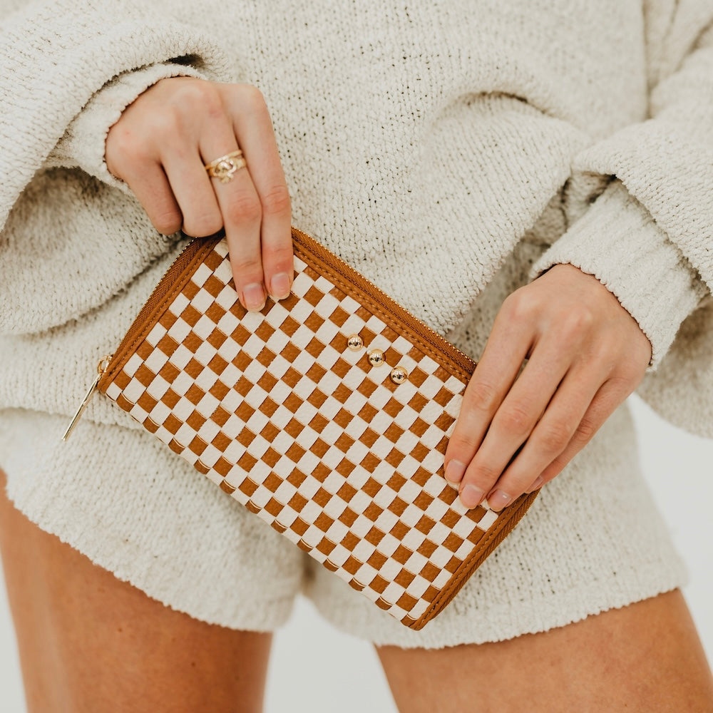 Lenni Large Zip Woven Wallet