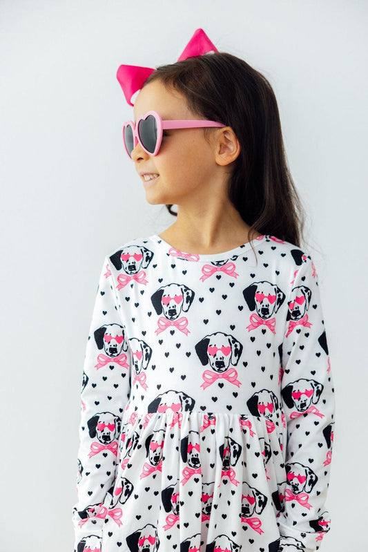 Love You Spots L/S Pocket Twirl Dress