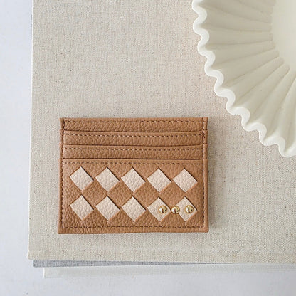 Mariah Woven Small Card Holder Wallet