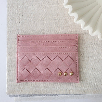 Mariah Woven Small Card Holder Wallet