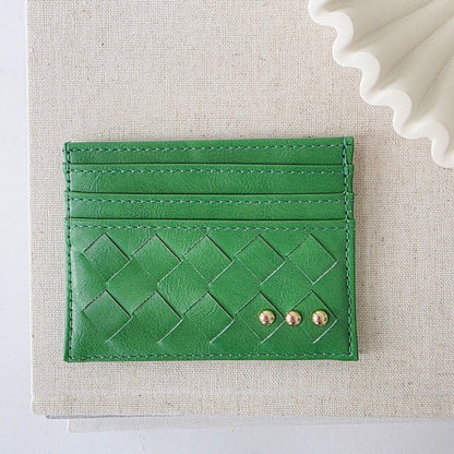Mariah Woven Small Card Holder Wallet