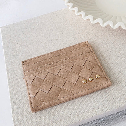 Mariah Woven Small Card Holder Wallet