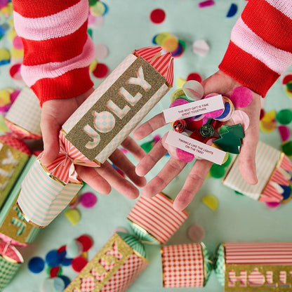 Holly Jolly Holiday Crackers (Set of 6)