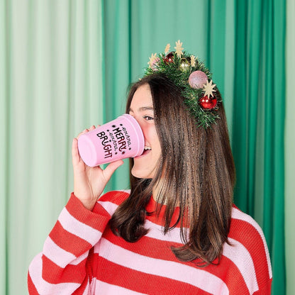 Extra Merry & Bright Reusable Holiday Party Cups (set of 8)