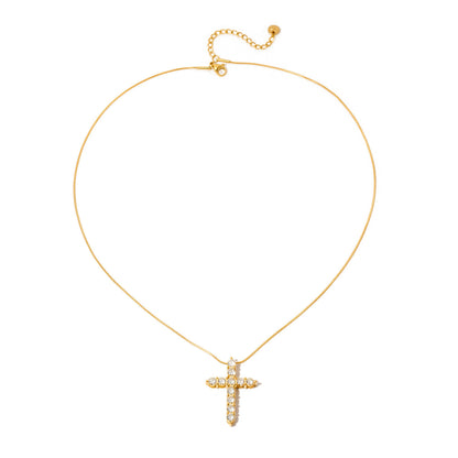 Hannah Diamond Cross Necklace WATERPROOF