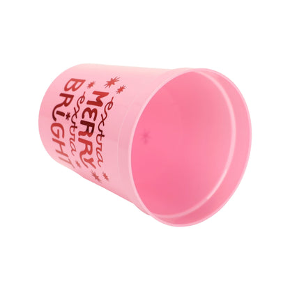 Extra Merry & Bright Reusable Holiday Party Cups (set of 8)