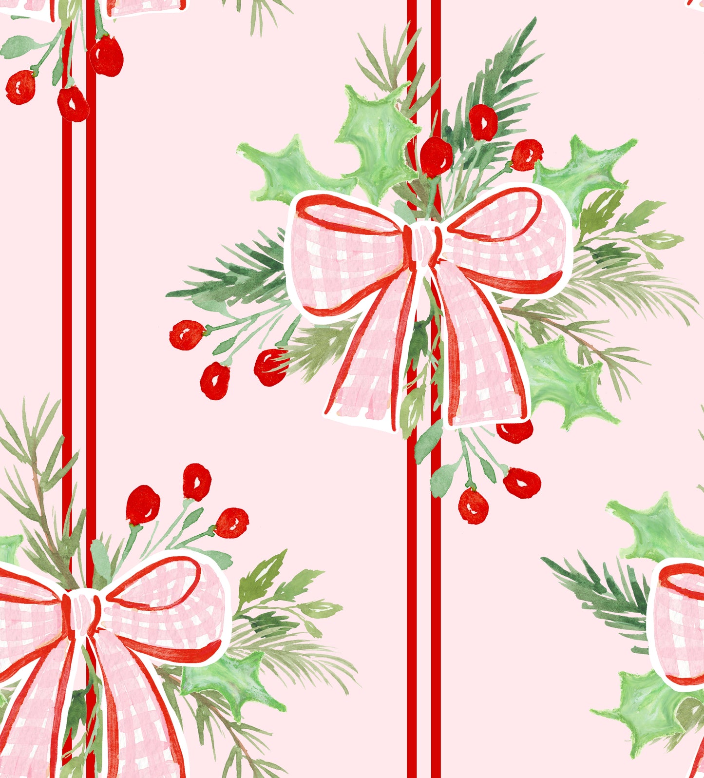 Ribbon & Holly (Dream Blanket)