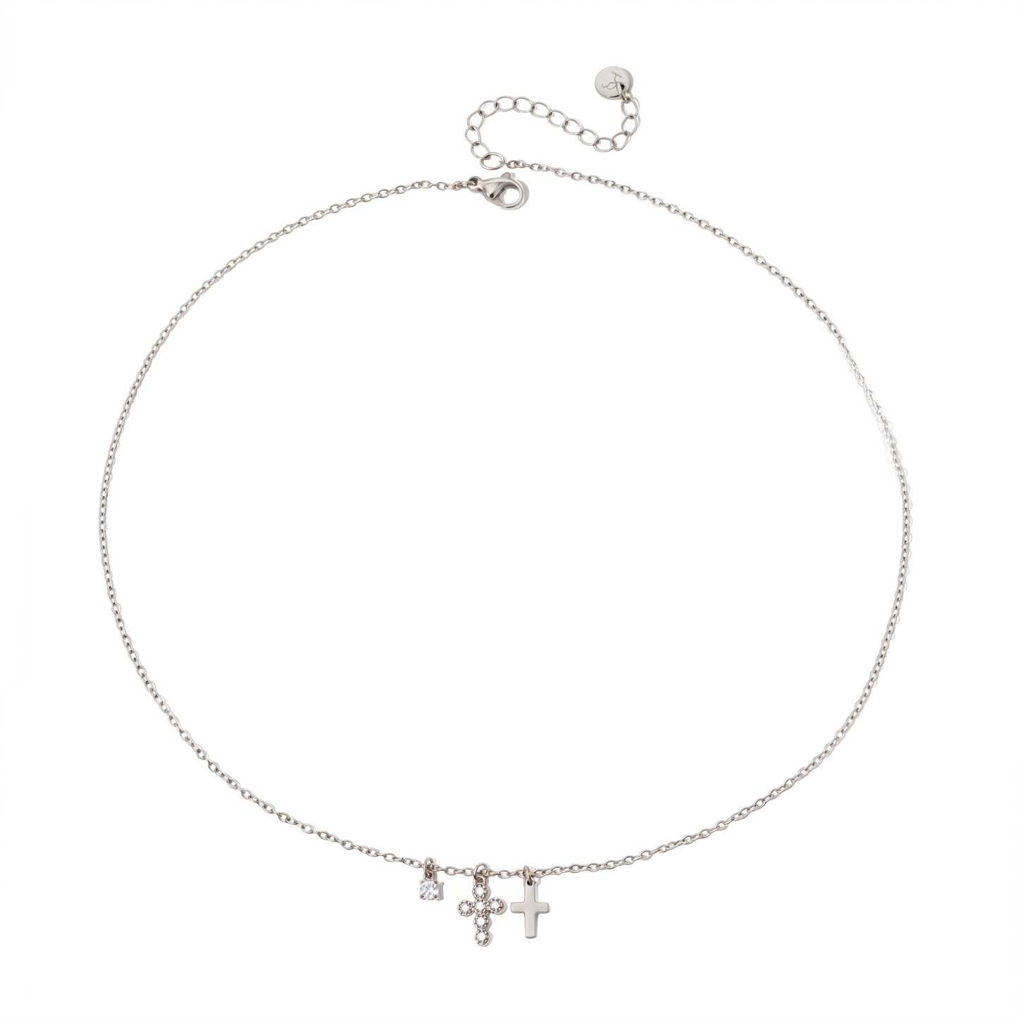 Petite Double Cross Necklace - WATERPROOF