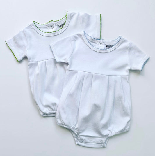 Picot Trim Knit Short Sleeve Bubble