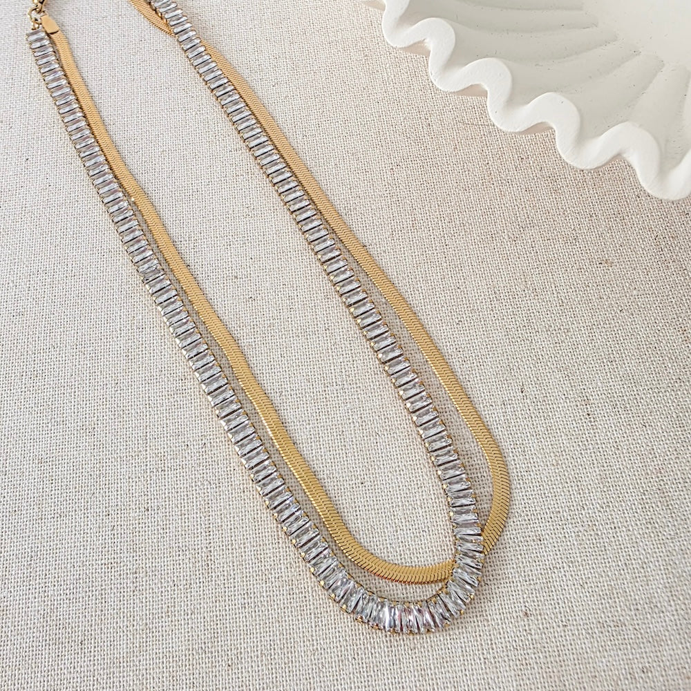 Pinch Me Layered Necklace - WATERPROOF