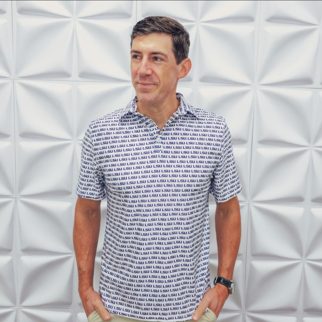 LSU Logo POLO Officially Licensed