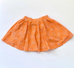 Girls Spider Web Orange Knit Skirt