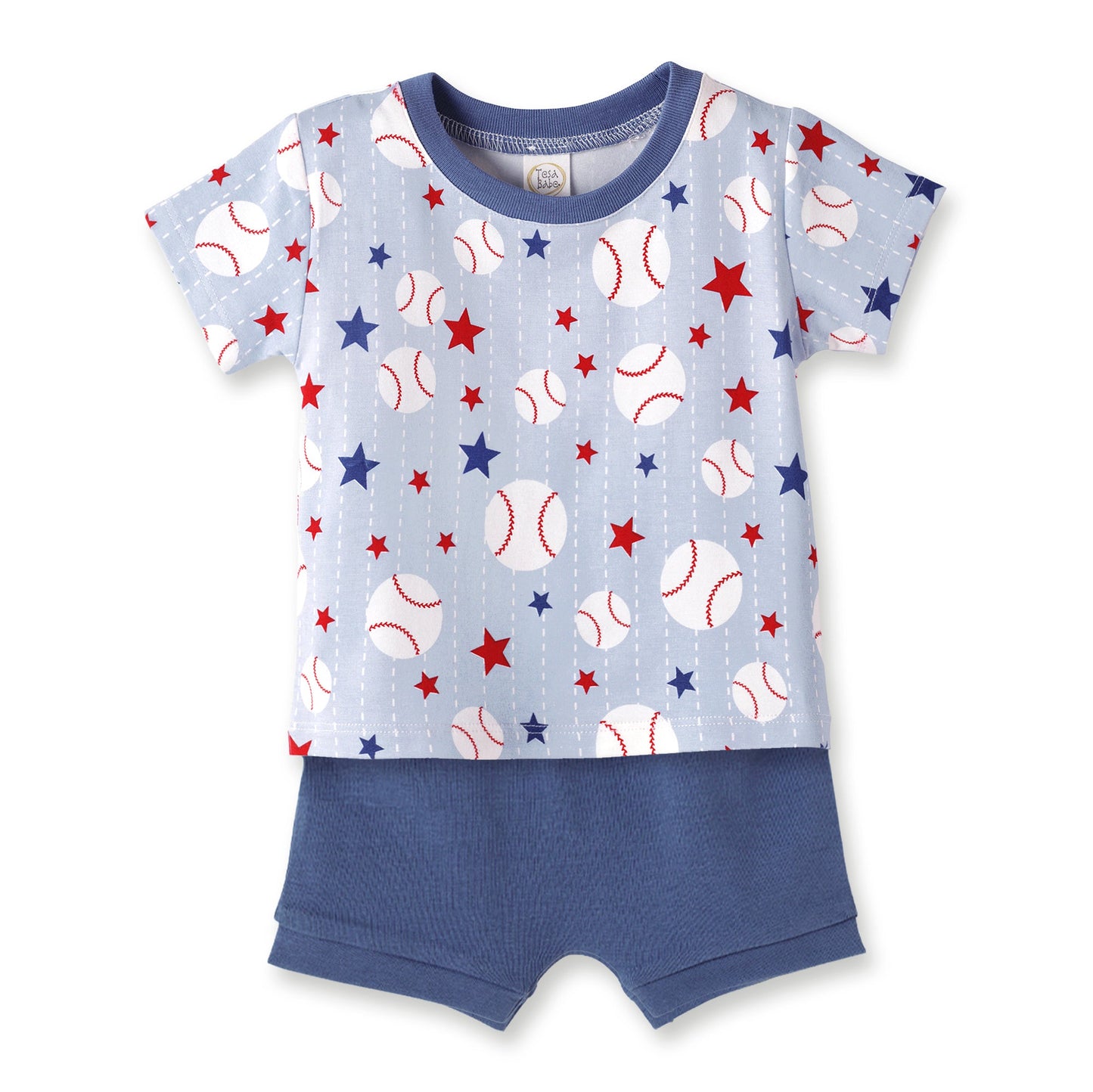 Grand Slam Baseball Bamboo Tee & Cotton Shorts Set