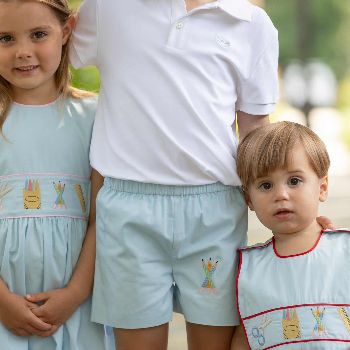 Liam Shorts with Back to School Embroidery