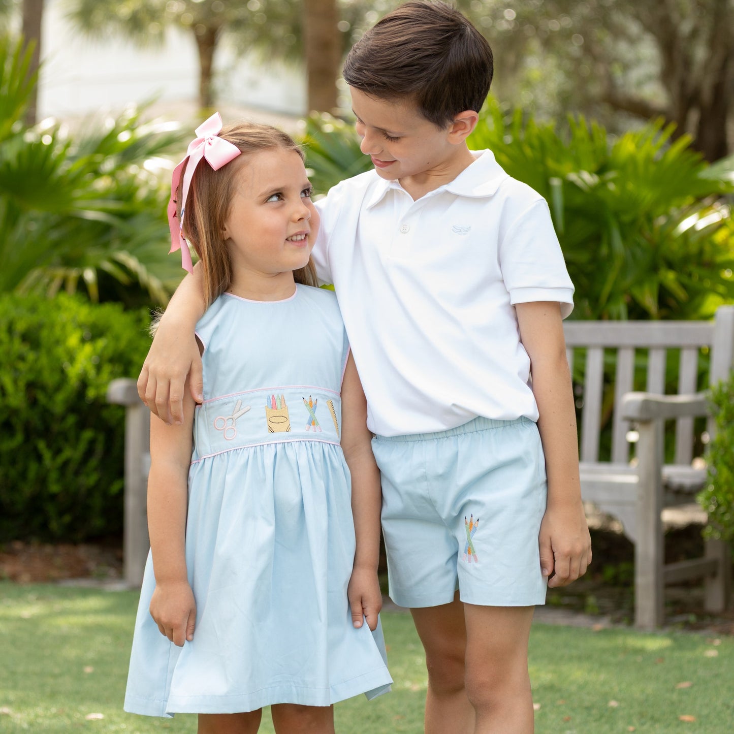 Liam Shorts with Back to School Embroidery