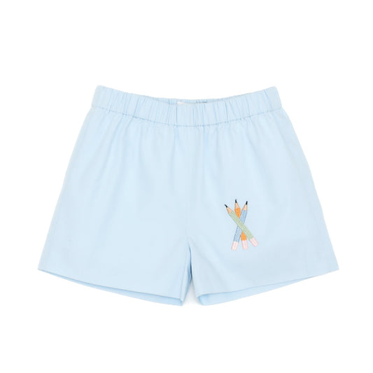 Liam Shorts with Back to School Embroidery