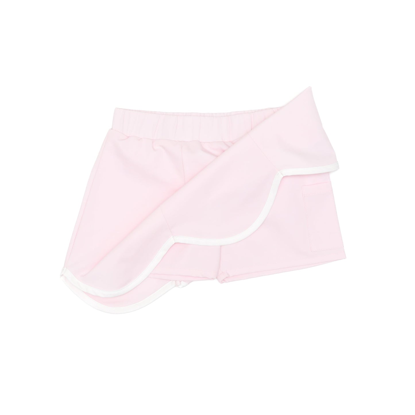 Scalloped Skort in Pink Sand