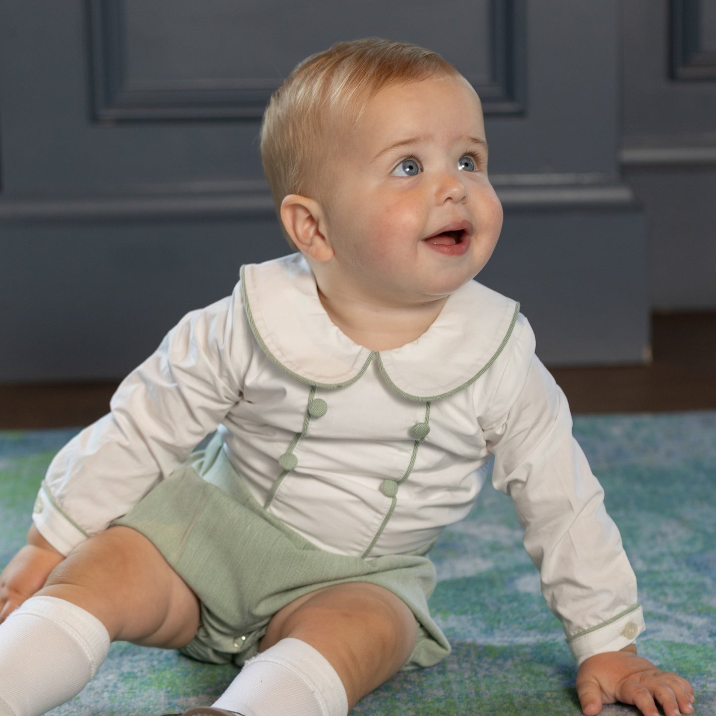 Long Sleeve Barrett Bubble in Hanover Herringbone
