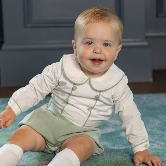 Long Sleeve Barrett Bubble in Hanover Herringbone