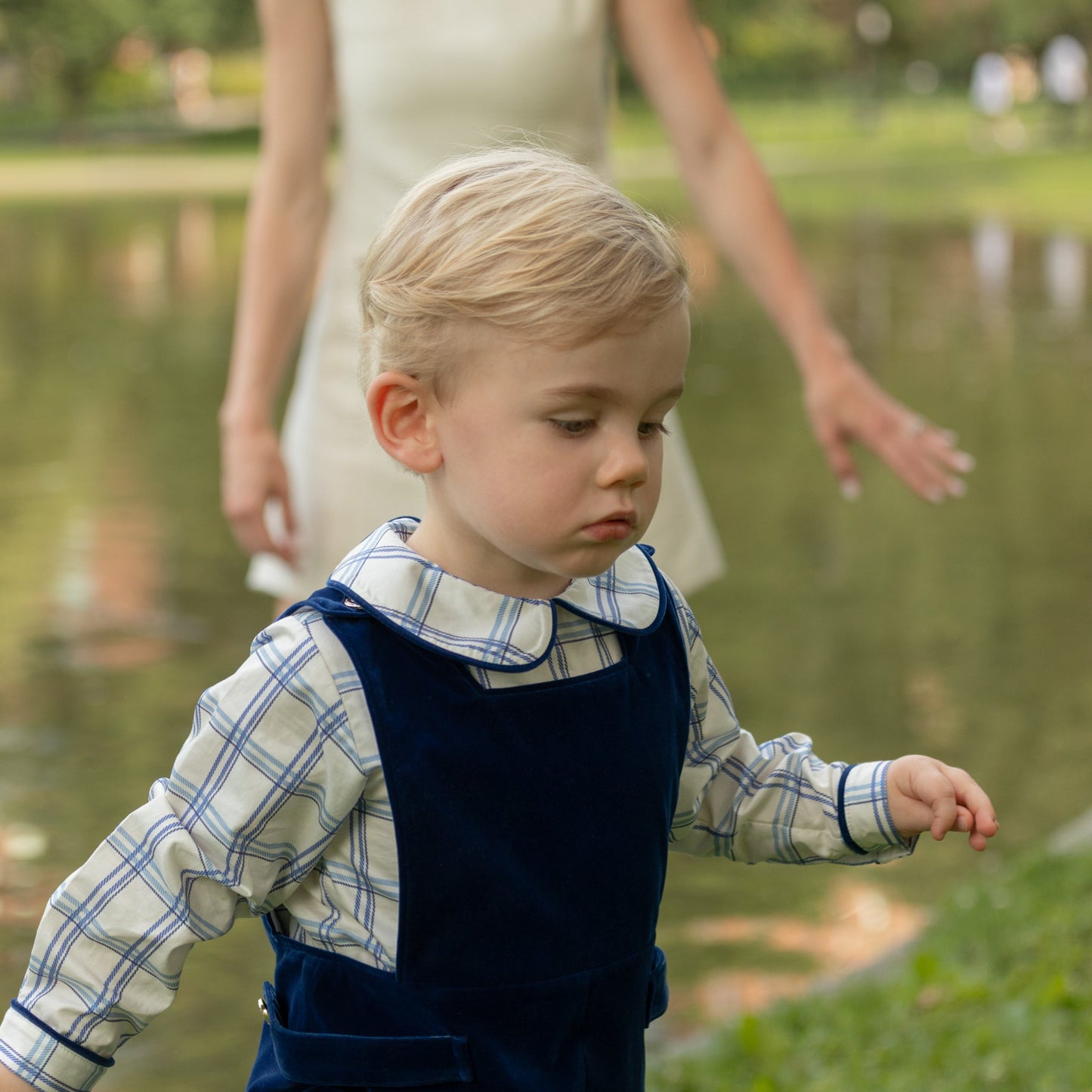 Long Sleeve Henry Peter Pan in Prescott Plaid