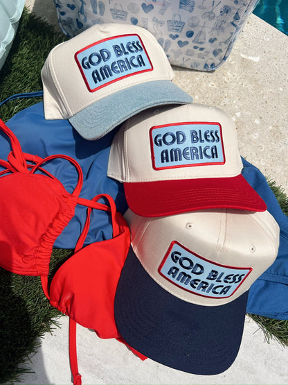 God Bless America - Vintage Trucker Hat