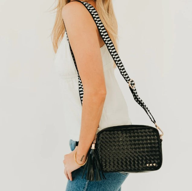 Willow Woven Camera Crossbody Bag