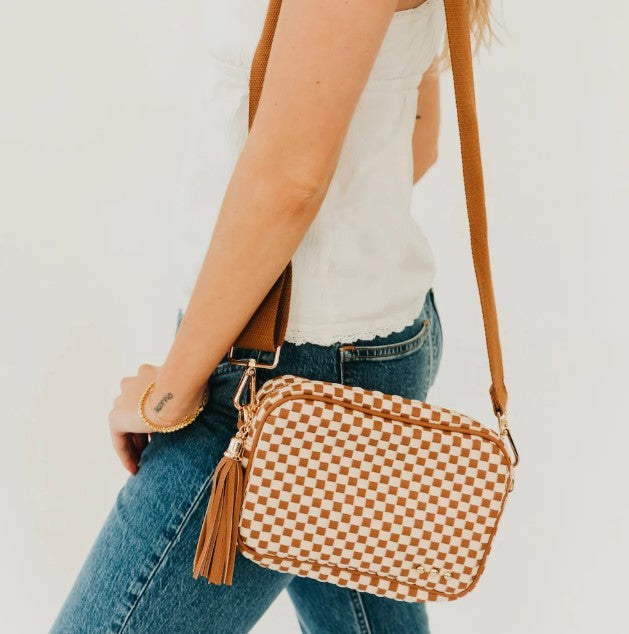 Willow Woven Camera Crossbody Bag