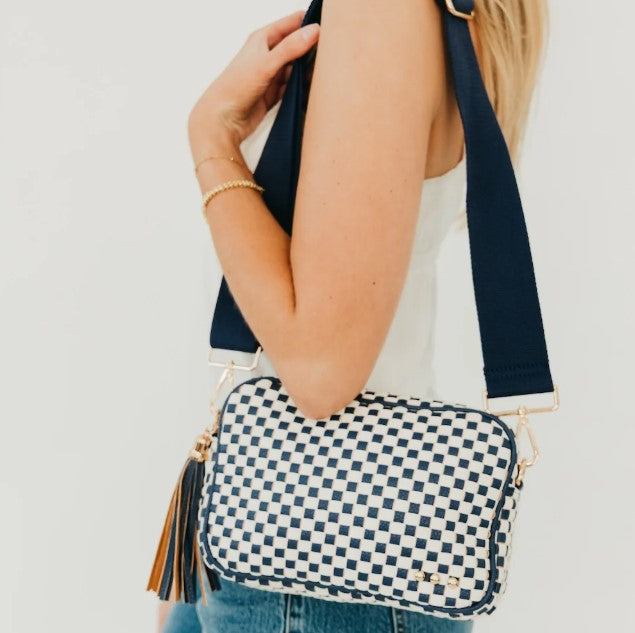 Willow Woven Camera Crossbody Bag