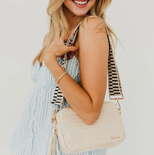 Willow Woven Camera Crossbody Bag