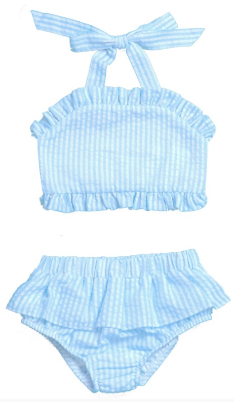 Seersucker Ruffle Bikini