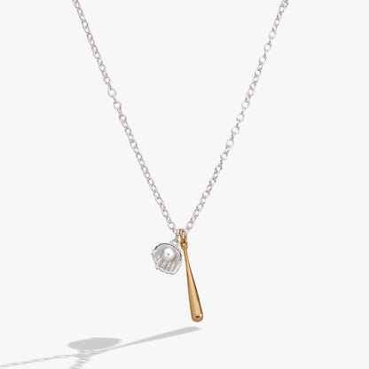 Ballgame Duo Charm Pendant Necklace