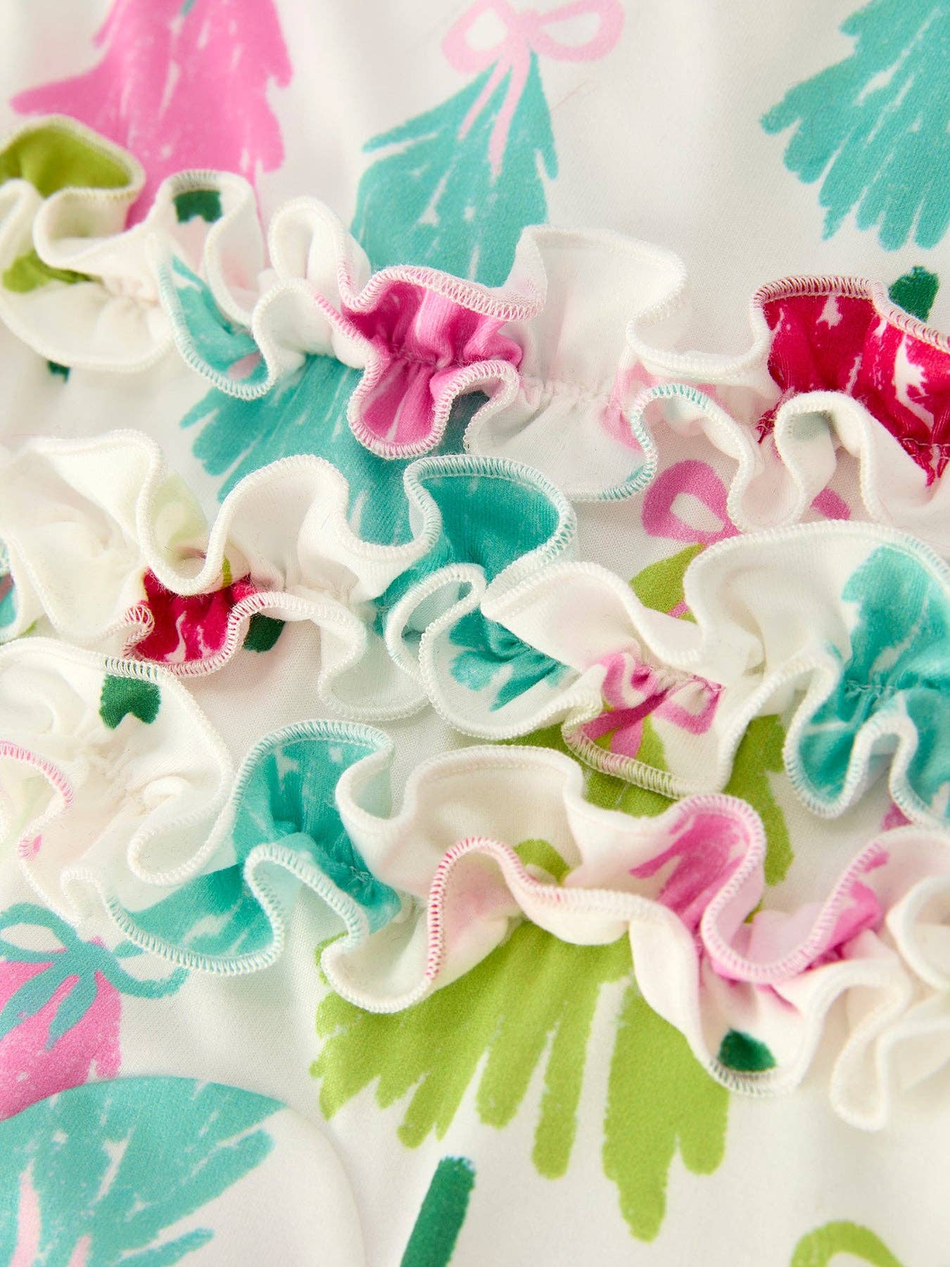 Rylee Faith Designs - Christmas tree Baby Girls Romper with Long Sleeves