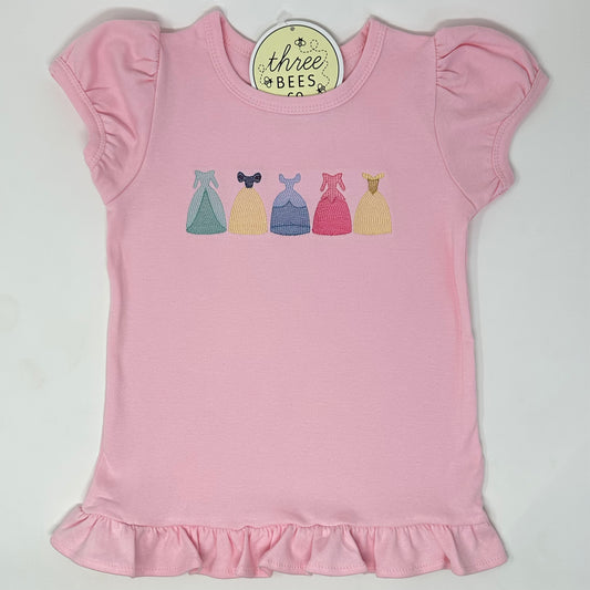 Princess Dress Embroidery Girls Top