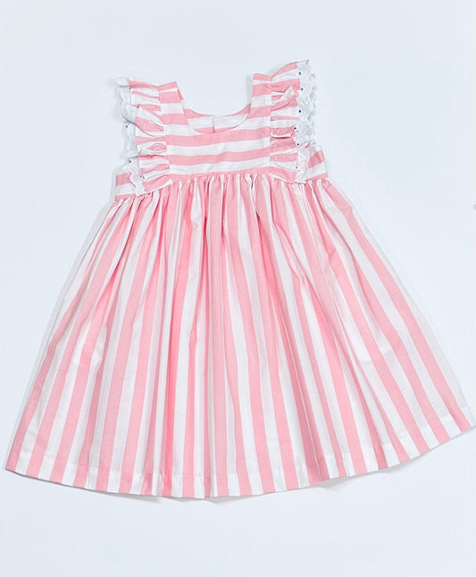 Pink & White Stripe Amelia Dress