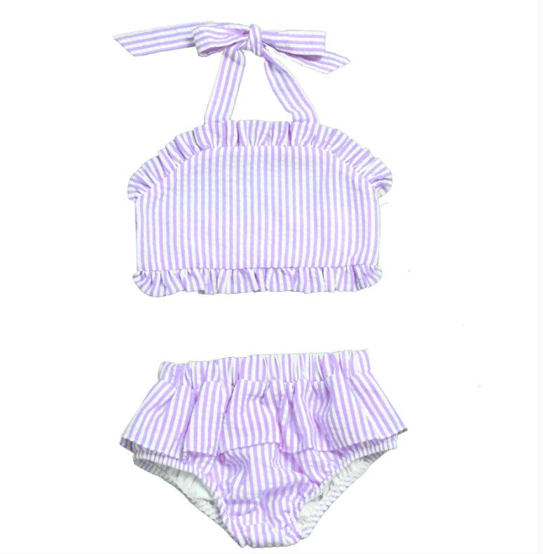 Seersucker Ruffle Bikini